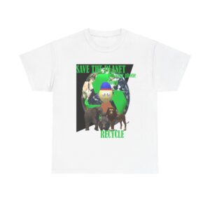 Eco-Conscious Graphic Tee, Save the Planet Shirt, Unisex Cotton T-Shirt, Recycle Awareness Shirt, Sustainable Fashion
